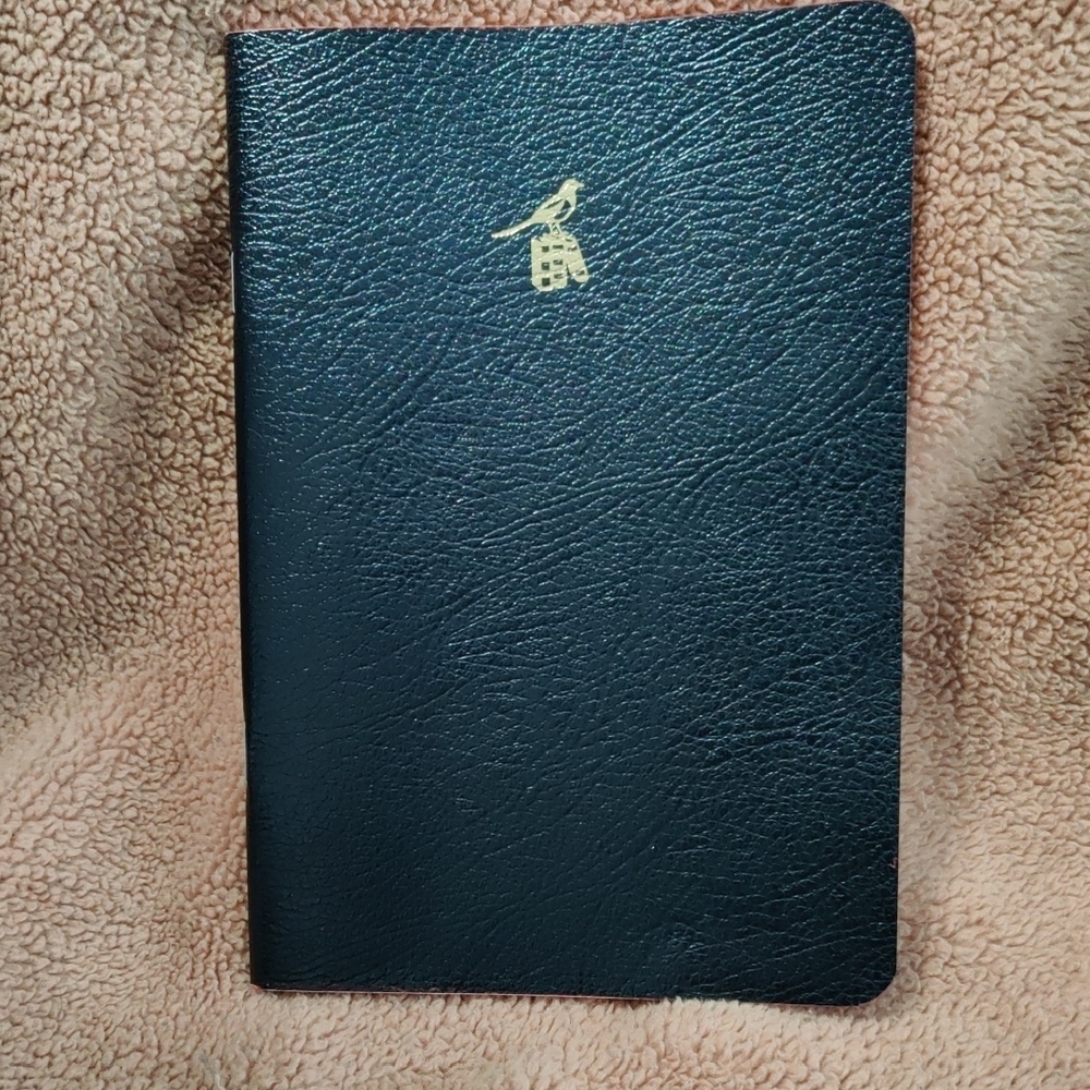 Bieffe Black Leather Notebook – Gold Logo – Like New – Minimalist Luxury